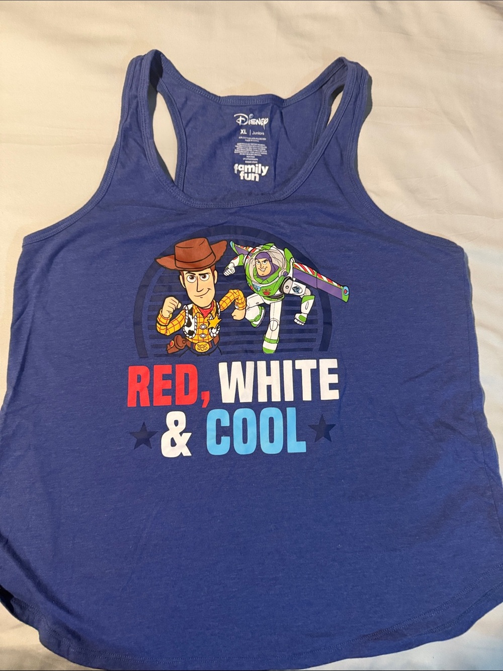 Disney Blue Toy Story 'Red, White & Cool' Graphic Tank